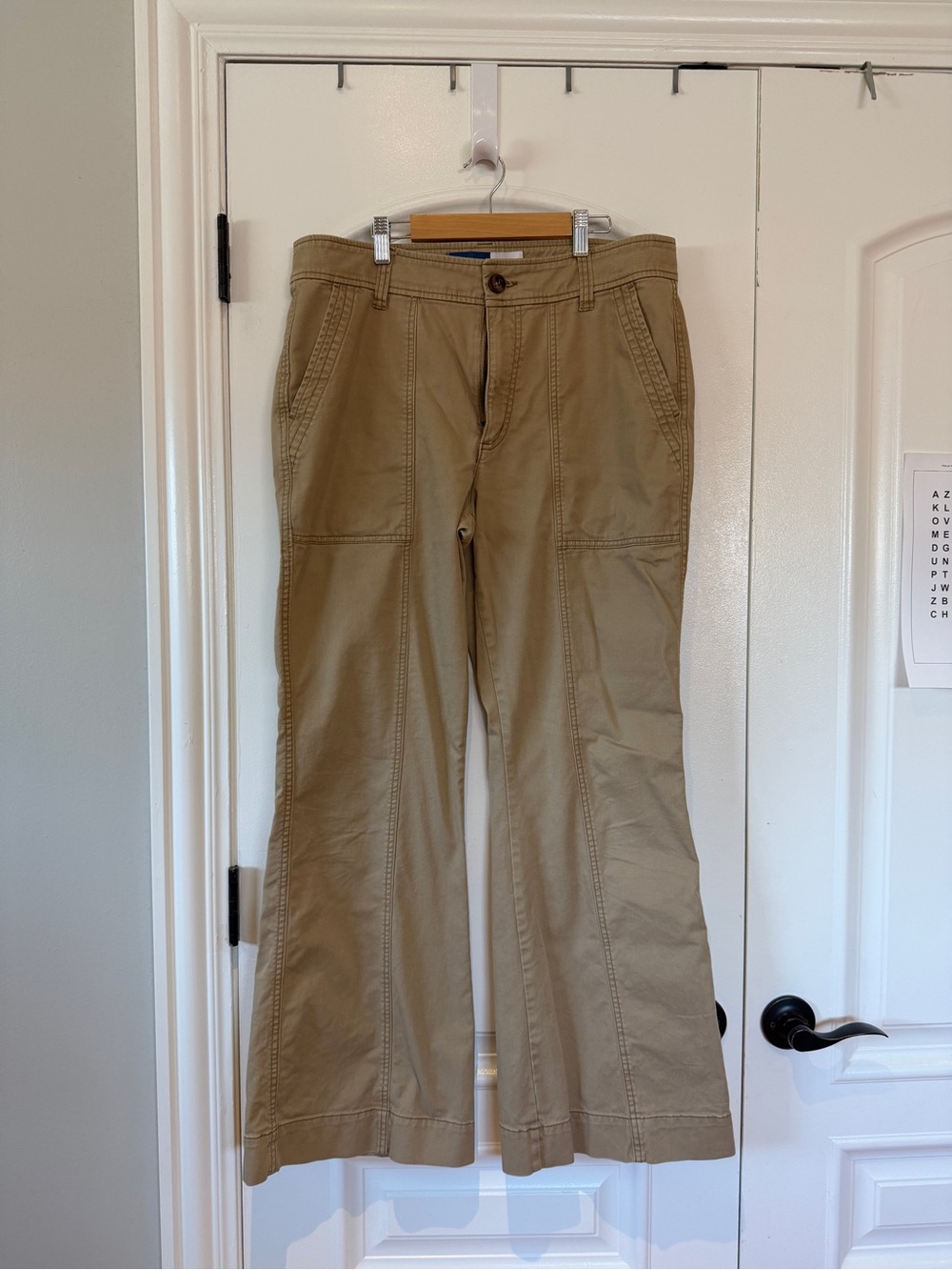 Old Navy mid-rise Flare Khakis